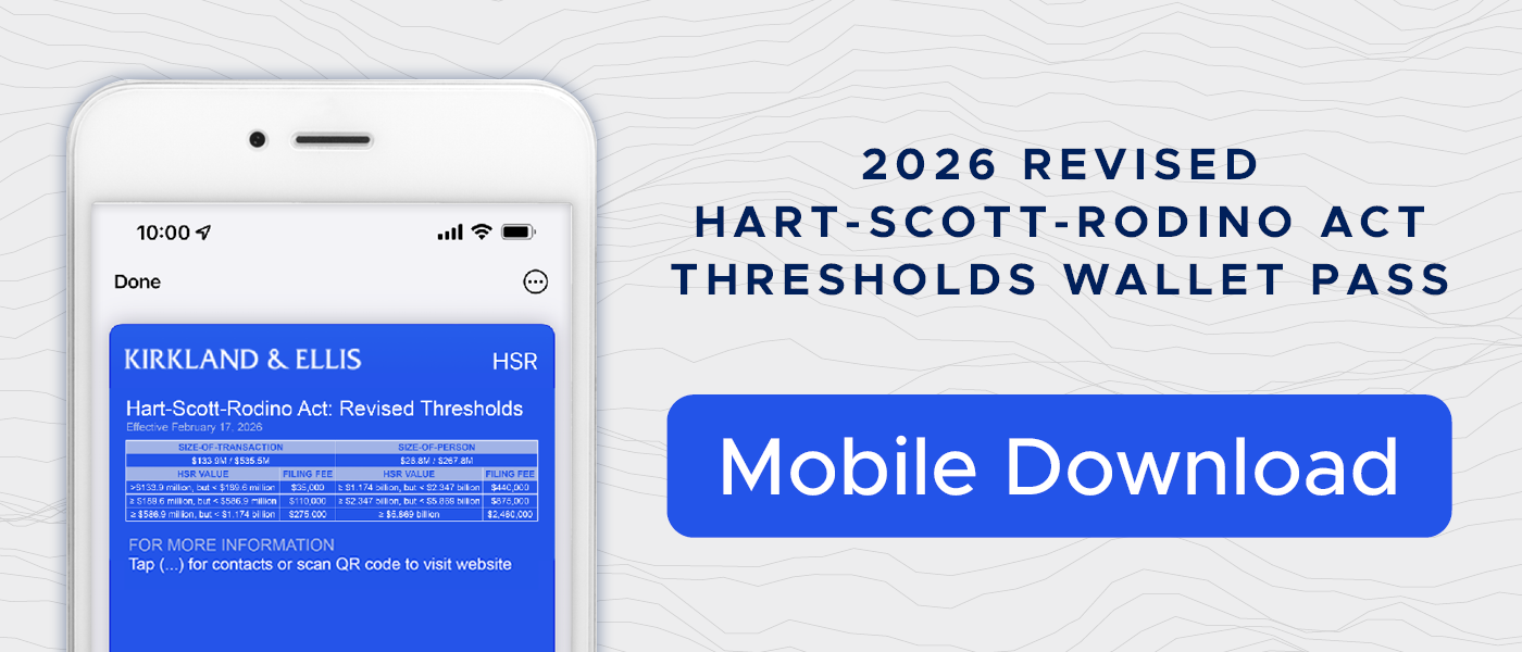 2026 Revised HSR Thresholds Wallet Pass - Download now